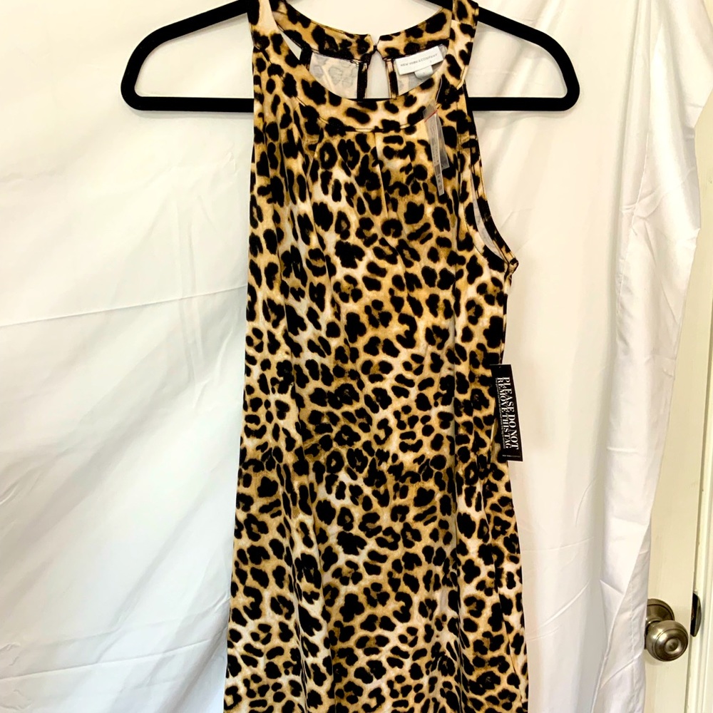 NWT NY&CO leopard print cotton dress